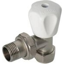 Köşe Radyatör Vanası, 1/2", Ts 579 Altı Köşe Volanlı, Metal