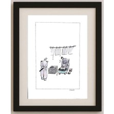 Karikatural Milos Panig Pango 43X30CM Orijinal Karikatür Tablo