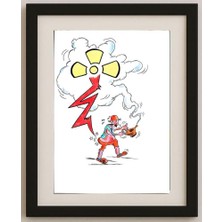 Karikatural Carmen Niculina Misaila 29X21CM Orijinal Karikatür Tablo