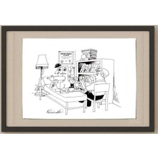 Karikatural Mohammed Fiezabadi 29X21CM Orijinal Karikatür Tablo