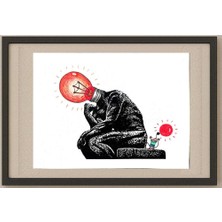 Karikatural Li Yi 25X18CM Orijinal Karikatür Tablo