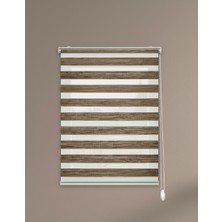 Perdego Gelincik Serisi Kırçıllı Kahve Rengi - Yüksek Kaliteli Bambu Zebra Perde