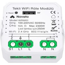 Uyumlu Tekli Wifi Akıllı Anahtar (10A - 220V Röle) - Tek Çıkışlı, Anahtar Girişli, Asistan, Alexa Destekli Switch