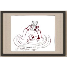 Karikatural Ali Akbar Ebrahimi Nejad 33X27CM Orijinal Karikatür Tablo