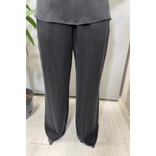 Miss Dalida Triko Detaylı Cupro Ipek Pantolon Siyah T26K-7002