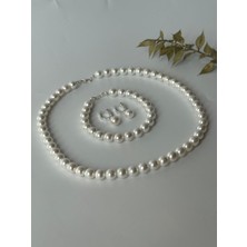 Duran Takı Mayorka Inci Gümüş Set