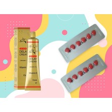 Metavital 1 Kutu Power 48000 Erkeklere Ozel Krem + 12 Adet C-130 Mg Erkeklere Ozel Cinsel Performansı Arttıran & Delaay Takviye Kirmizi Tablet