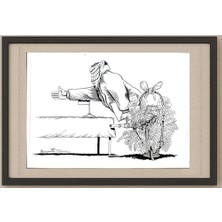 Karikatural Goran Celicanin 29X21CM Orijinal Karikatür Tablo