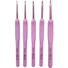 Elegantshop Hello Ergonomik Silikon Tığ Seti (2-2,5-3-3,5-4) Hts4