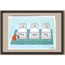 Karikatural Toshiko Nishida 43X30CM Orijinal Karikatür Tablo