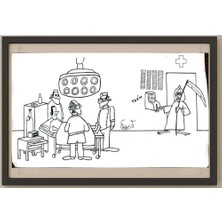 Karikatural Eduardo Caldari Junior 31X16CM Orijinal Karikatür Tablo