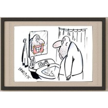 Karikatural Konstantin Bronzit 29X21CM Orijinal Karikatür Tablo