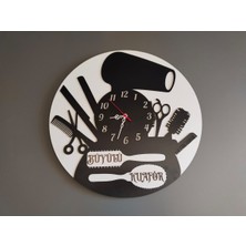 Kuaför 💕💞güzellik💞💞 Merkezi 6 Mdf Kişiye Özel Isim Yazılı Duvar Saati Yeni Modelimiz