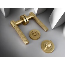 Koldoor Erva ZK79 Mat Skoç Titanyum Yuvarlak Rozetli Yuvarlak Rozet Wc Banyo Kapı Kolu 1 Takım