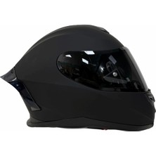 Rivox R1 Mat Siyah Kapalı Kask M Beden Nefes Alabilir Kumaş ve Güvenli Polikarbon Malzeme