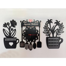 Duvar Saati Mutfak, 3lü Set, Kişiye Özel