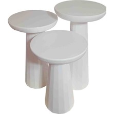 s.tkoleksiyonhobiantika Mdf Boyalı Mantar Sehpa Seti