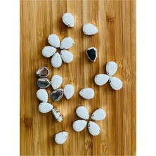 öztürk Damla Şekilli Kasalı Beyoğlu Taşı Dikme Akrilik Boncuk. 10X14MM. 25 Adet