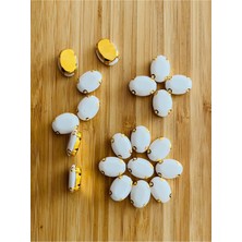 öztürk Oval Kasalı Beyoğlu Taşı Dikme Akrilik Boncuk. 10X14MM. 20 Adet.