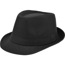 Eco Lounge Çocuk Boy Siyah Kumaş Fötr Şapka Gösteri Şapkası Michael Jackson Şapkası 54 No