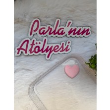 Parla'nın Atölyesi 0-3 Yaş Az Saçlı ve Saçsız Bebek Tokası Pembe Yünlü Kalp