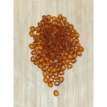 öztürk Şeffaf Koyu Taba Rengi Oya, Abiye, Takı, Örgü Plastik Gözyaşı Damla Boncuk. 25GR. Tahmini 195 Adet.