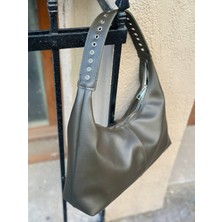 Shıkırtı Puntololu Askı Detaylı Kadın Omuz Çantası