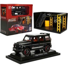 PopŞeker 1:32 Mercedes-Benz G Class Brabus Sesli Işıklı Die-Cast Model Araba ve Tamir Atölyesi Seti