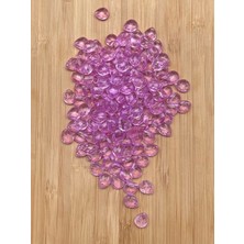 öztürk Şeffaf Lila Pembesi Oya, Abiye, Takı, Örgü Plastik Gözyaşı Damla Boncuk. 25GR. Tahmini 195 Adet.