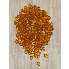 öztürk Turuncu Renk Oya, Abiye, Havlu, Takı, Örgü Vb. El Işleme Plastik Gözyaşı Damla Boncuk. 25GR. 175 Ad.