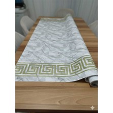 KADİRTARIM Masa Örtüsü Mermer Desen 140X250 cm Elyaf Tabanlı Yeni Model Masa Örtüsü