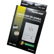 AK-901 Kanarya Kapı Zili – Tek Sesli, Ac 12-15V, 12V Zil Trafosu ile Uyumlu, Kompakt ve Dayanıklı Tasarım, Ev ve Ofis Için