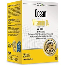 Orzax Ocean Vitamin D3 400 Iu Sprey 20ML (3 Adet)