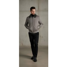 Moda Nubuk Yakası Kürklü Kalın Erkek Mont