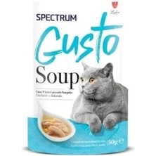 Spectrum Gusto Soup Ton Balıklı ve Bal Kabaklı Kedi Çorbası 1 Adet 50 gr
