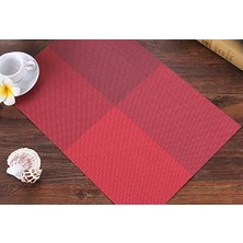 Masa Örtüsü 4'lü Set Amerikan Servis Sunum Altlığı Yıkanabilir Yanmaz 45 x 30 cm Tabak Sunum Altlığı