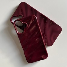 Zeyncey Case iPhone 16 Pro Bordo Dalga Telefon Kılıfı