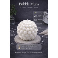 Flow Home Dekoratif Lüks Soya Mum, El Yapımı Doğal Mum Uzun Yanma Süreli Şık Ev Hediyesi, Ev Süsü Beyaz 270 G