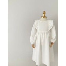 Uhde Store Kız Çocuk Tesettür Müslin Elbise Merasim Elbisesi Umre Elbisesi