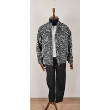 Moda Kaşe Cepli Desenli Mont
