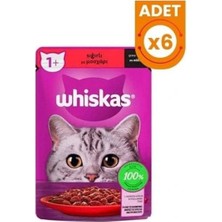 Whiskas Sığırlı Poşet Yaş Mama 85 G * 6 Adet