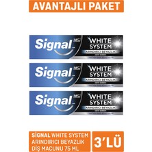 Signal White System Arındırıcı Beyazlık Diş Macunu 75ML x 3 2 Adet