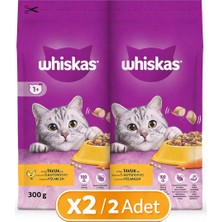 Whiskas Tavuklu ve Sebzeli Yetişkin Kedi Maması 300 gr  2 Adet