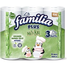 Familia Plus Natural Havlu 6'lı 3 Adet