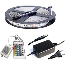 Epilons Winboss 5mt Rgb Şerit LED Slikonlu Adaptör Uzaktan Kumanda Tak Çalıştır