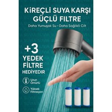 Suvia Filtreli Masajlı Duş Başlığı | Kireç Karşıtı, Yüksek Basınç, 3 Yedek Filtre