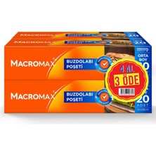 Macromax Buzdolabı Poşetı (3+1) Orta Boy 80'li 3 Adet
