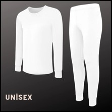 Thermoform Uyguna-Yakala Unisex - Beyaz Yetişkin Termal Içlik - 1001-B