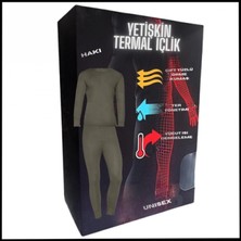Thermoform Uyguna-Yakala  unisex - Haki  Yetişkin Termal Içlik  - 1001-H