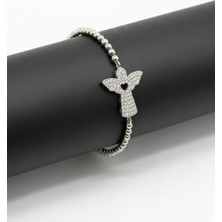 Oya Silver Melek Kalbi Işıltısı Gümüş Bileklik